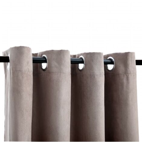 Lot De 4 Panneaux De Rideaux Occultants Pottery Barn - Velours Sergé Taupe 50x108 Pouces