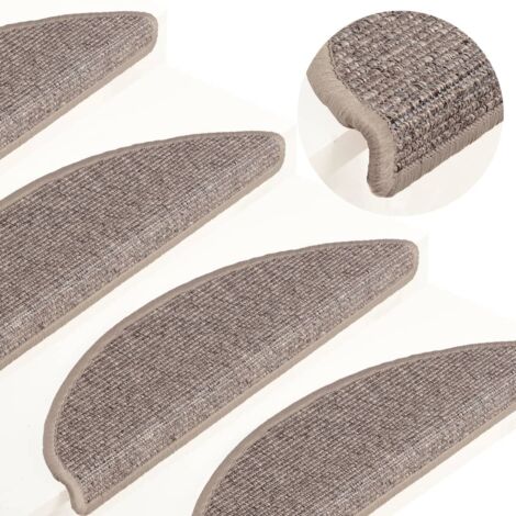 Tapis d'escalier autocollants 30 pcs 65x21x4 cm beige clair