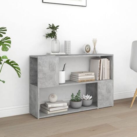 Bibliothèque,Armoire de livres,Meuble de Rangement Gris béton 100x24x63 cm Bois d'ingénierie CFW42261 (1/5)