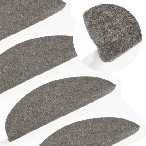 Tapis d'escalier auto-adhésifs 10 pcs,Marchettes d'escalier,Protections d'escalier gris 65x22,5x3,5 cm CFW75318 (1/5)