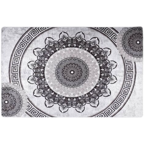 Design In – Tapis kilim lavable antidérapant 80x150 cm – Velours doux – Antibactérien – Absorption du bruit – Multicolore - CFW84020 (1/5)