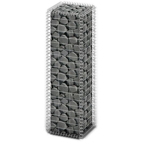 Panier de gabion,Mur en gabion avec couvercle Fil galvanisé 100x30x30 cm CFW55582 (1/5)