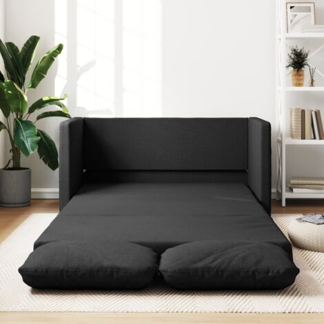 Canapé-lit,Canapé convertible 2 en 1 noir 112x174x55 cm tissu CFW14393 (1/5)
