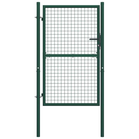 Portail de jardin,Portail de clôture acier 100x150 cm vert CFW41889 (1/5)