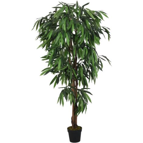 Manguier artificiel 450 feuilles 120 cm vert CFW62166 (1/5)