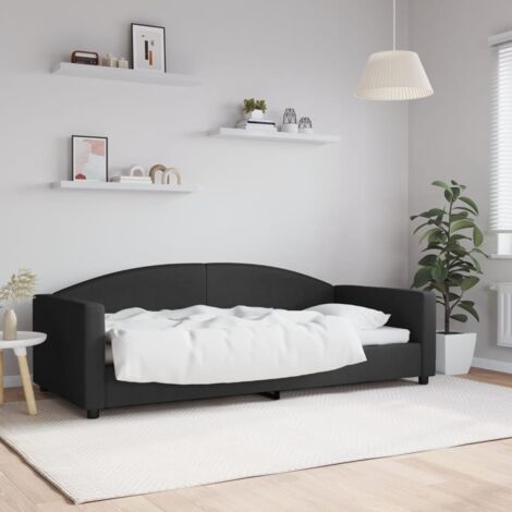 Lit de repos sans matelas noir 90x200 cm tissu CFW45609 (1/5)