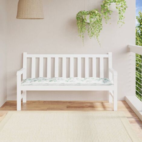 Coussin de banc de jardin,Coussin extérieur motif de feuilles 150x50x7 cm CFW98259 (1/5)