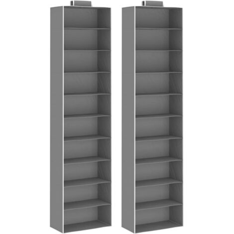 2 pcs Étagères suspendues de rangement 10 niveaux,Étagère de Rangement Tissu CFW25506 (1/5)
