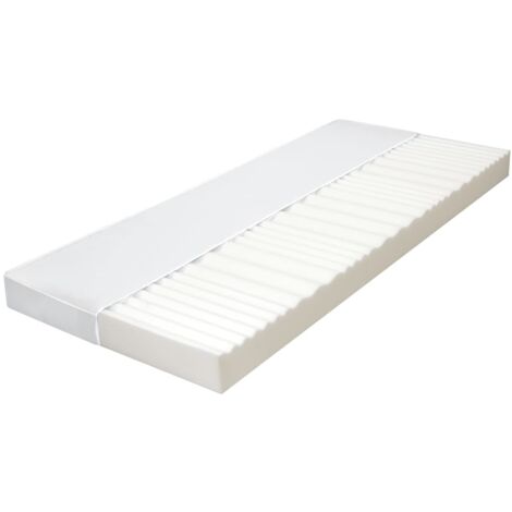 Matelas 80x200 cm 7 zones Mousse PU 10 cm H2 H3 CFW38187 (1/5)