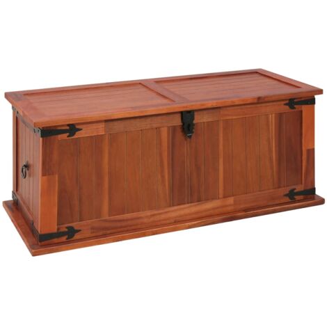 Coffre de rangement 90x45x40 cm Bois d'acacia solide CFW55401 (1/5)