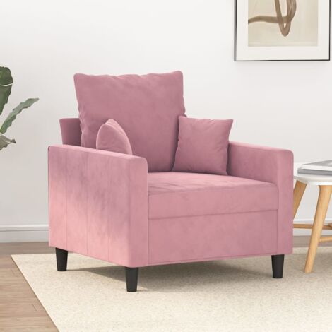 Fauteuil de Salon,Fauteuil Rose 60 cm Velours CFW77315 (1/5)