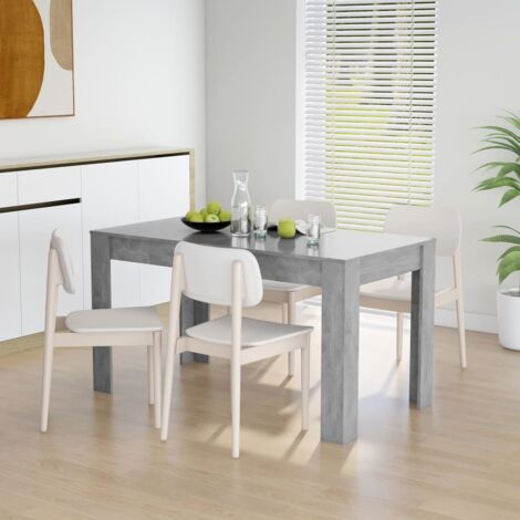 Table de salle à mange,Table de cusiner Gris béton 140x74,5x76 cm Aggloméré CFW38134 (1/5)