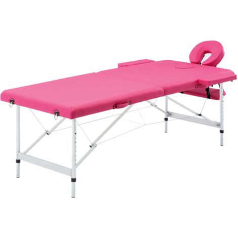 Table de massage pliable 2 zones Aluminium Rose CFW37209 (1/5)