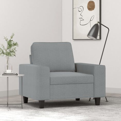Fauteuil de Salon，Fauteuil Gris clair 60 cm Tissu CFW32683