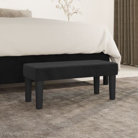 Banc d'intérieur，Banc Noir 70x30x30 cm Velours CFW96573