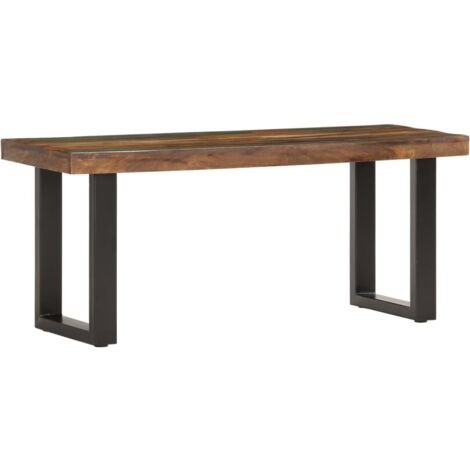 Banc d'intérieur,Banc 110 cm Bois de récupération solide et acier CFW49887 (1/5)