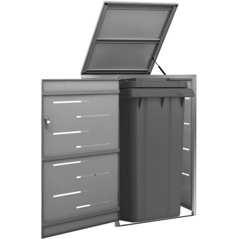 Cache-poubelle，Abri pour poubelle 69x77,5x112,5 cm Inox CFW83721 (1/5)