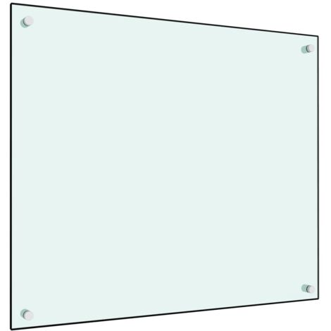 Dosseret de cuisine Blanc 70x60 cm Verre trempé CFW80057 (1/5)