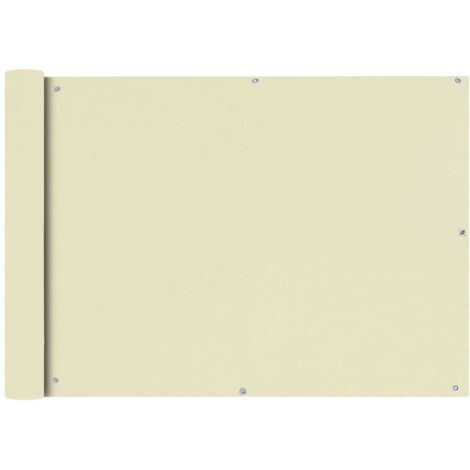 Écran de balcon en tissu Oxford 75x600 cm Crème CFW44361 (1/4)