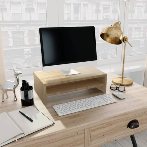 Support de moniteur Chêne sonoma 42x24x13 cm Bois d’ingénierie CFW84544 (1/5)