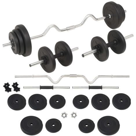 Ensemble d'haltères et barres d'haltères 30 kg CFW69568 (1/5)