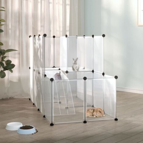 Cage pour petits animaux Transparent 142x74x93 cm PP et Acier CFW27591 (1/5)