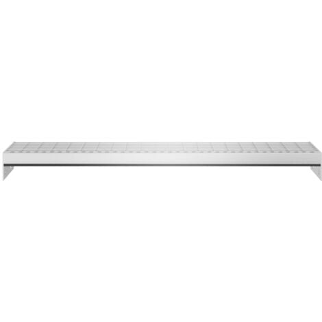 Escalier en caillebotis 80x24x7 cm acier galvanisé CFW26279