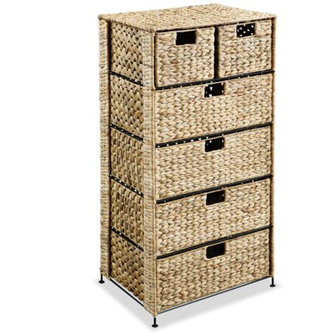 Unité de rangement avec 6 paniers 47x37x100 cm Jacinthe d'eau CFW50918 (1/5)