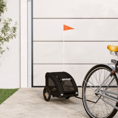 Remorque de vélo pour animaux de compagnie noir CFW65583 (1/5)