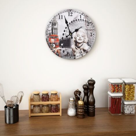 Horloge murale vintage 30 cm CFW72348 (1/5)