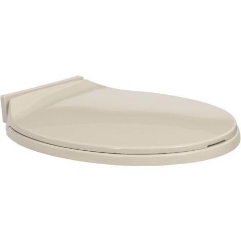 Siège de toilette à fermeture en douceur Abricot Ovale CFW60479 (1/5)