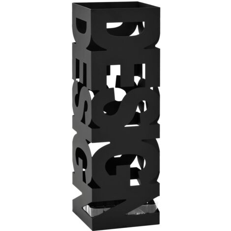 Porte-parapluie Design Acier Noir CFW60978 (1/5)