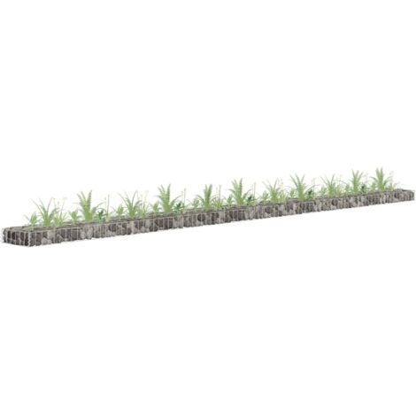 Jardinière，Lit surélevé à gabion Acier galvanisé 450x30x10 cm CFW97001 (1/5)
