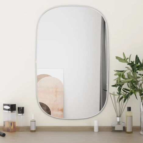 Miroir mural,Miroir Entrée Maison Salle de Bain,Miroir Décoratif Argenté 70x45 cm CVW53633 (1/5)