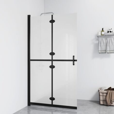 Paroi de douche  Écran de douche  Paroi fixe pliable Verre ESG dépoli 80x190 cm CVW90759 (1/5)
