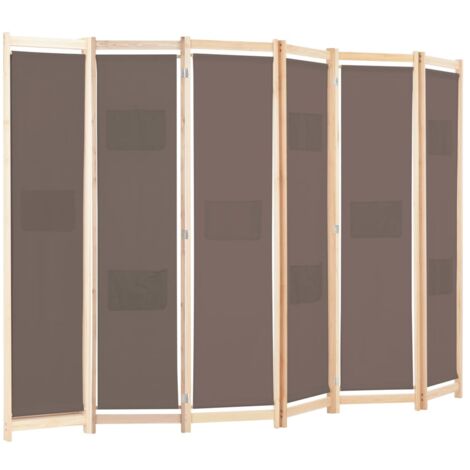 Paravent Cloison De Séparation 3 Panneaux Avec étagères 170x125cm