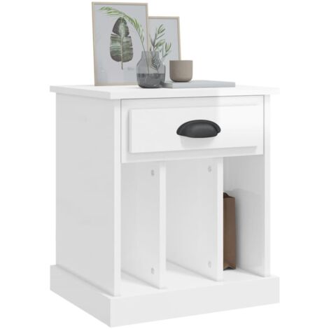 Lot de 2 Tables de chevet,Table d'appoint, Table de nuit pour Salon Chambre blanc 40x35x70