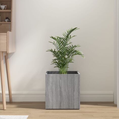 Jardinière Pot de Fleurs Sonoma gris 40x40x40 cm Bois d'ingénierie CVW33119 (1/5)