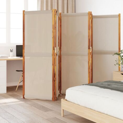 Cloison de séparation Paravent Séparateur pliable 5 panneaux taupe 350x180 cm CVW23084 (1/5)