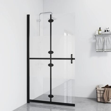 Paroi de douche  Écran de douche  Paroi fixe pliable Verre ESG demi-dépoli 80x190 cm CVW65113 (1/5)
