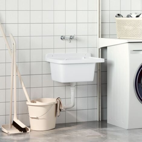 Vasque à poser Lavabo Évier à poser Bac à laver pour montage murale ...