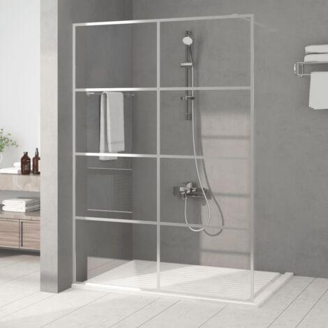 Paroi de douche Écran de douche Paroi fixe Argenté 140x195 cm Verre ESG transparent CVW83335 (1/5)