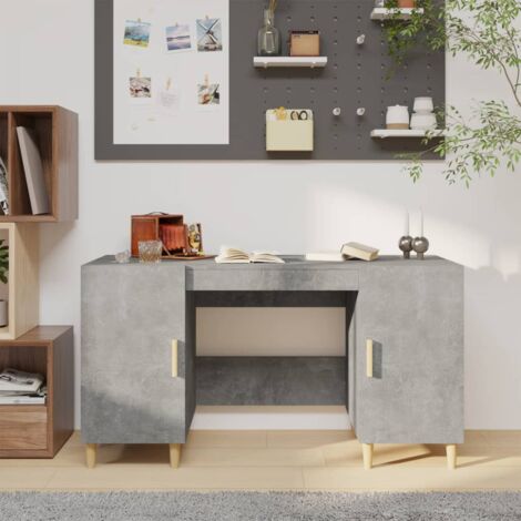 Bureau,Table de travail,Table d'étude Gris béton 140x50x75 cm Bois d'ingénierie CFW942431 (1/5)