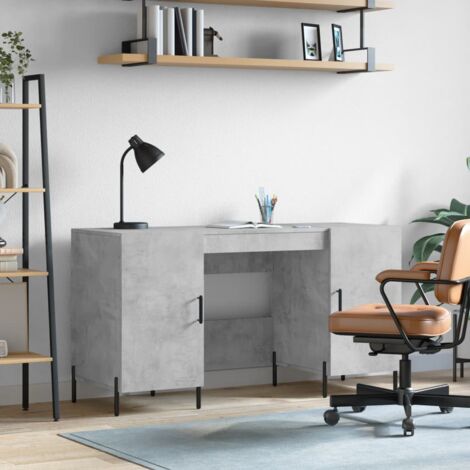 Bureau,Table de travail,Table d'étude gris béton 140x50x75 cm bois d'ingénierie CFW322212 (1/5)