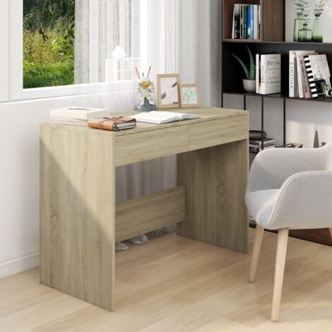 Bureau,Table de travail,Table d'étude Chêne sonoma 101x50x76,5 cm Bois d'ingénierie CFW964564 (1/5)