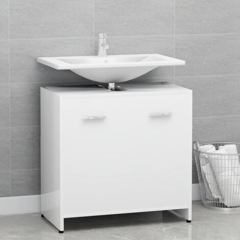 Armoire de salle de bain，Meuble de salle de bain Blanc 60x33x61 cm Bois d'ingénierie CFW463074