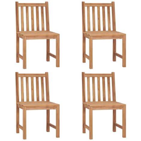 Lot de 4 Chaises de jardin,Siège de Terrasse Chaise d'extérieur Bois de teck solide CFW924442 (1/5)