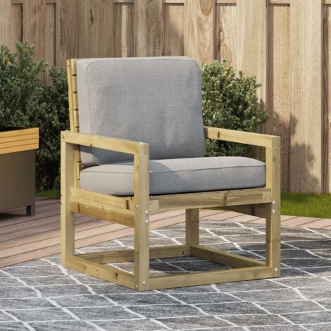 Chaise de jardin,Siège de Terrasse Chaise d'extérieur 57,5x63x76 cm bois de pin imprégné CFW961041 (1/5)