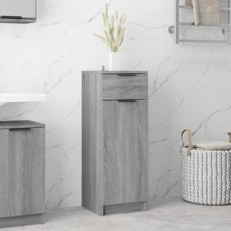 Armoire de bain,Meuble de salle de bain Sonoma gris 32x34x90 cm Bois d'ingénierie CFW143587 (1/5)