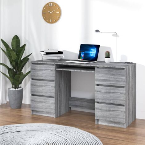 Bureau,Table de travail,Table d'étude Sonoma gris 140x50x77 cm Bois d'ingénierie CFW796989 (1/5)